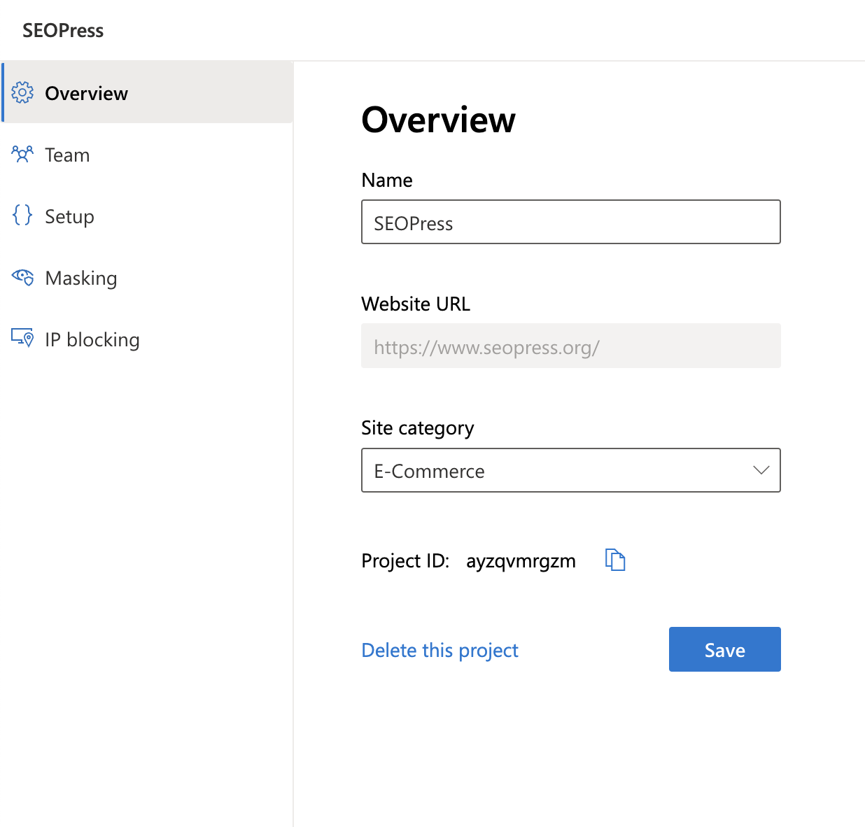 Microsoft Clarity: encuentre su ID de proyecto